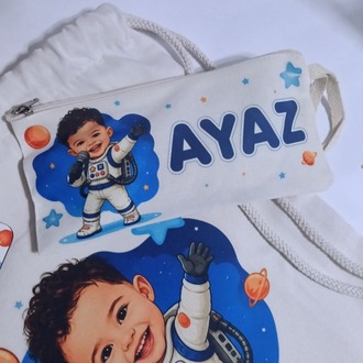 Kisiye ozel Resimli bez kumas kalemlik