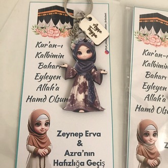 hatim hediyesi ahşap anahtarlık