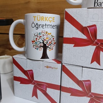 öğretmenler günü kutulu kupa bardağı