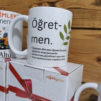 öğretmenler günü kutulu kupa bardağı
