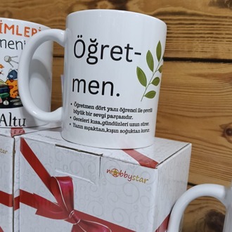 öğretmenler günü kutulu kupa bardağı