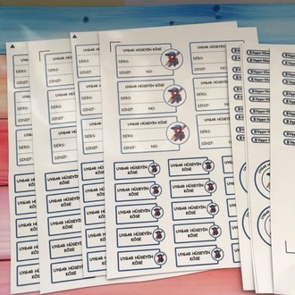 Okul etiket seti 114 adet
