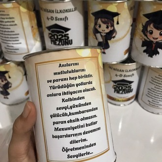 Kişiye özel tasarım metal kumbara