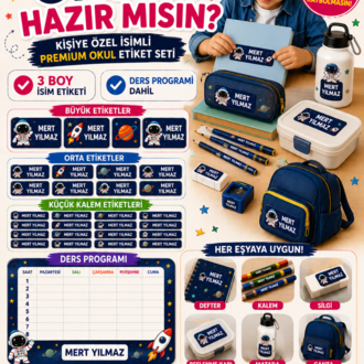 Okula hazirlik Etiketi seti