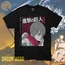 Attack on Titan Mikasa Oversize Siyah Tişört