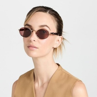 PRADA PR65ZS ZVN09T 55*20*140 Pale Gold Light Purple Brown  Gözlük