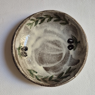 Rustic Zeytin Dekorlu Tabak/S