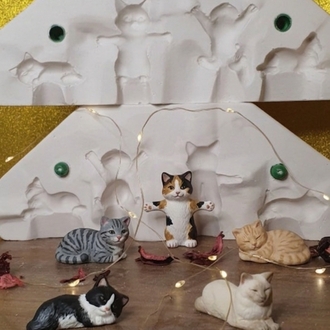 4 lü kedi kalıbı