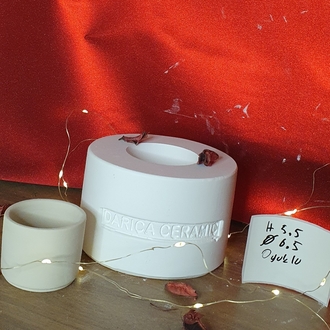 Altı oyuklu fincan mug h 5.5 çapı 6.5