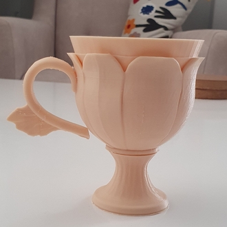 Çiçek kahve fincan kalıbı