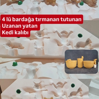4 lü kedi kalıbı