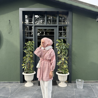 Pembe sindy ceket 