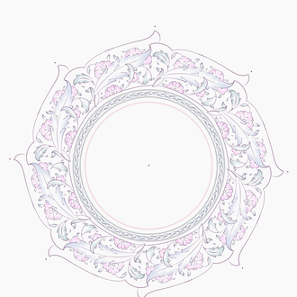 Tezhip uygulama deseni (dijital çizim)