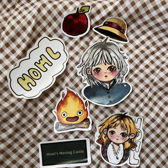 Moving castle sticker seti 