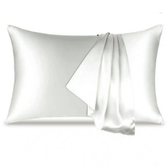 Beyaz (white) Renk Dut İpeği Yastık Kılıfı