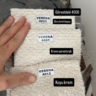 verena ekru kırık beyaz döşemil püsküllü koltuk örtüsü 