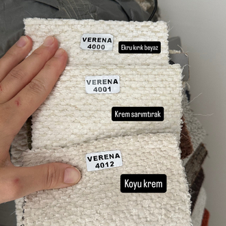 verena krem sarımtırak renkli püsküllü koltuk örtüsüsü
