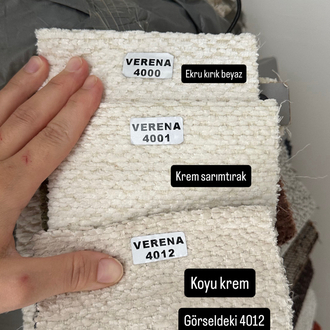 verena döşemelik koyu krem püsküllü koltuk örtüsü
