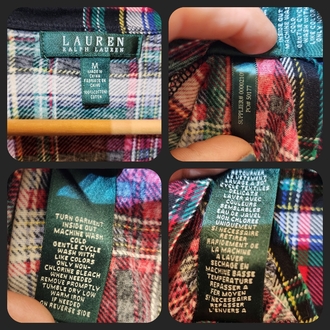 RALPH LAUREN | Fırfır Detaylı Ekose Bluz