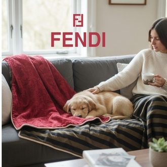 FENDİ Diz Üstü Battaniye ve Kırlentler