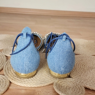 AQUAZZURA Denim Alexa Crystal Shoes