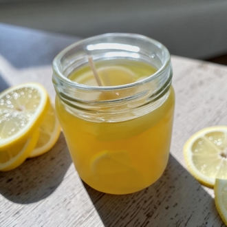 Limon konseptli, Limon kokulu kavanoz mum