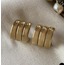 Çelik Triline Bombe Küpe (Gold) 