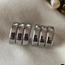 Çelik Triline Bombe Küpe (Silver) 