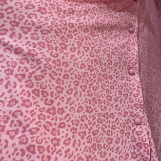 Pembe Leopar Pijama Takımı Düğmeli 