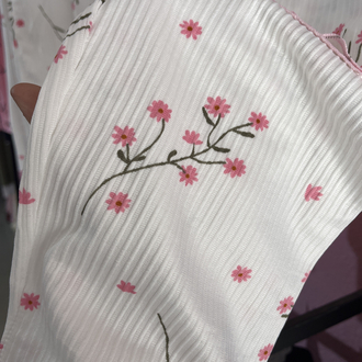 Pinterest Pembe Çiçekli Pijama Takımı