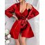 Locky Saten Sabahlık İkili Set