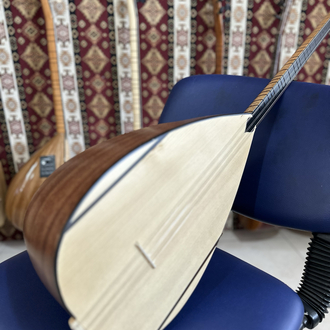 Uzun Saplı Tam Profesyonel Maun Ağacı Bağlama (40 Tekne) - Ladin Kapaklı