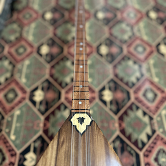 40 Tekne Tam Profesyonel Kısa Sap Bağlama (12 Yıllık Kanada Kapak - Kuru Maun Sap)