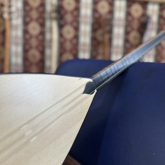 Uzun Saplı Tam Profesyonel Maun Ağacı Bağlama (40 Tekne) - Ladin Kapaklı