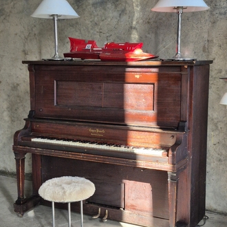 Mid-Century Modern Krom Tabure