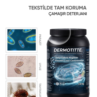Dermotitte. Uyuz ve Akar Karşıtı Enzimatik Tekstil Deterjanı |