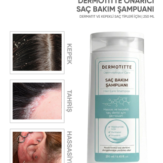 Dermotitte Onaricı Saç Bakım Şampuanı | Dermatit ve Eğilimli Saç tipleri Için | 250 ml