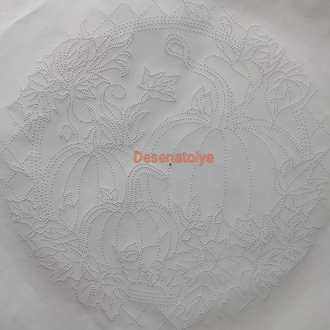 Balkabağı temalı modern desen