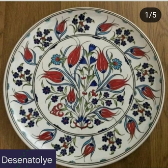 Lale motifli çini desen