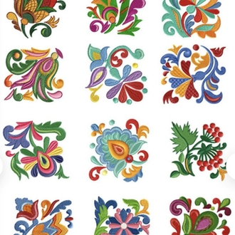 12'li renkli set -10x10 cm