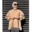 Kolları Pileli Bej Sweatshirt