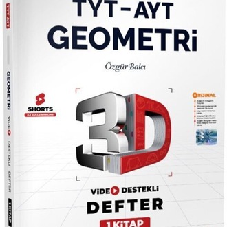 3D YAYINLARI TYT-AYT GEOMETRİ 1.KİTAP VİDEO DESTEKLİ DEFTER