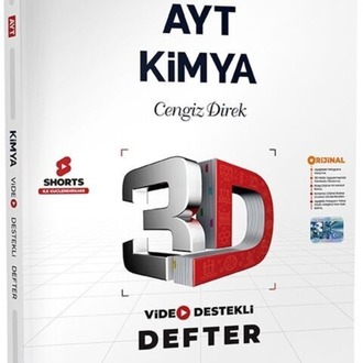 3D YAYINLARI AYT KİMYA VİDEO DESTEKLİ DEFTER