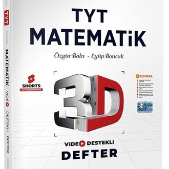 3D YAYINLARI TYT MATEMATİK VİDEO DESTEKLİ DEFTER GÜNCEL BASKI