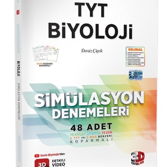 3D YAYINLARI TYT BİYOLOJİ SİMÜLASYON DENEMESİ GÜNCEL BASKI