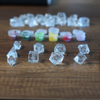Crystal Clear Epoksi Reçine Dnd Zar Seti (Kendin Boya)