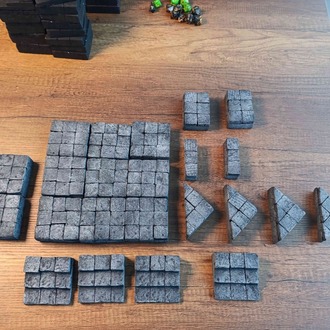 Gri Taş Orjinal Dungeon Zemin Tile Set