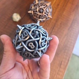 Gürz - Thorn Büyük Zar d20 (3D Reçine)