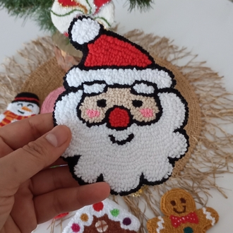 Punch Needle Christmas Coaster ✨