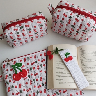 kiraz desenli düzenleyici set